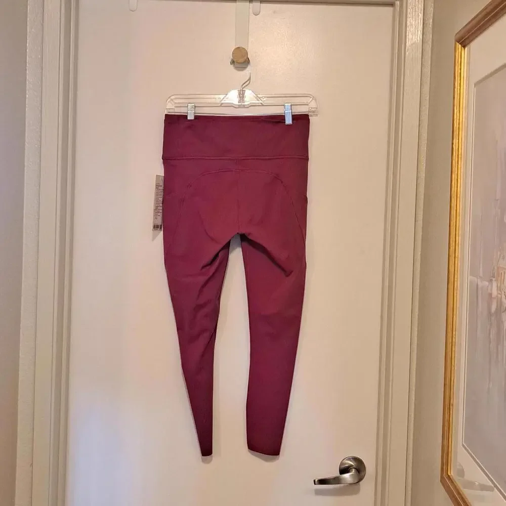 New! Lululemon Fast & Free HR 23" Wild Berry Leggings - Size 8 - Picture 4 of 7